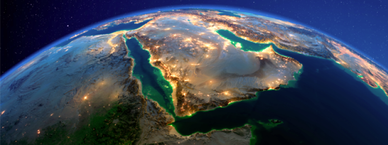 خريطة المملكة العربية السعودية من الفضاء